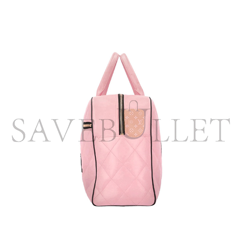 Ch**el BOWLING BAG CALFSKIN PINK (48*25*15cm)